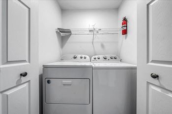 A washer and dryer